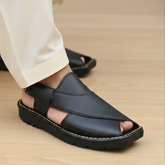 Elegant Men Casual Sandals with Velcro Closure EU42.