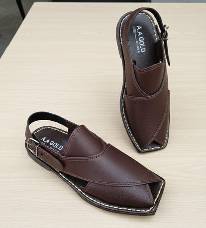 Elegant Men Casual Sandals with Velcro Closure EU42.