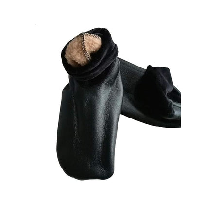 Kids Boy's Faux Leather Socks/Room Socks