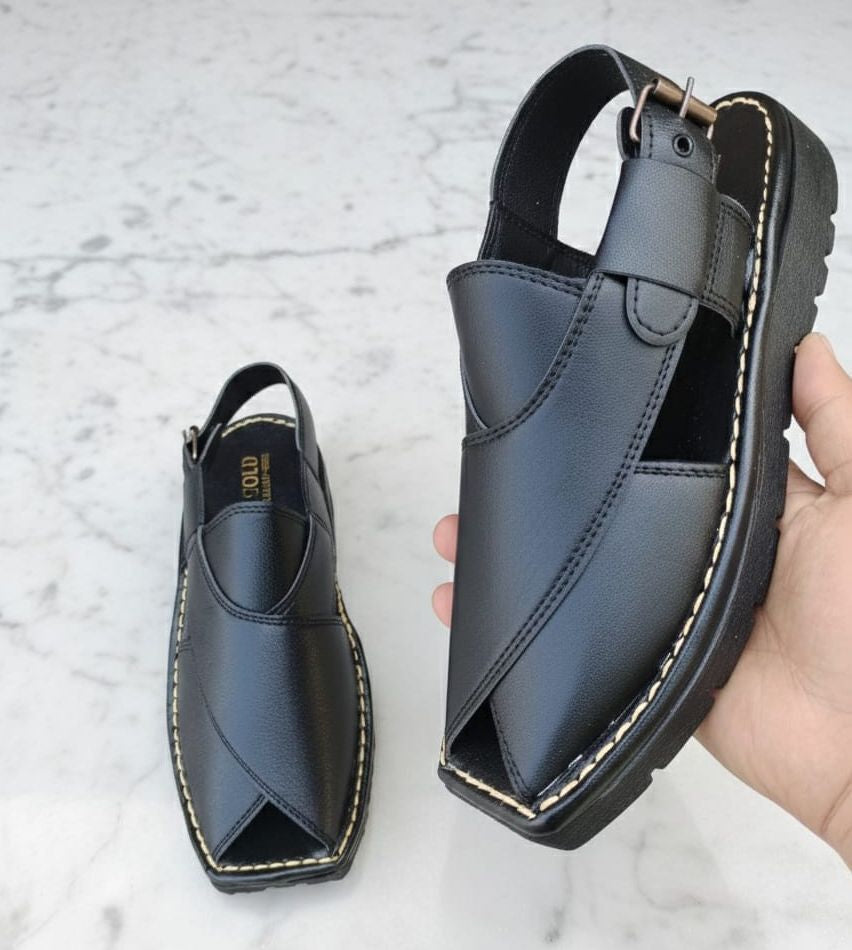 Elegant Men Casual Sandals with Velcro Closure EU42.