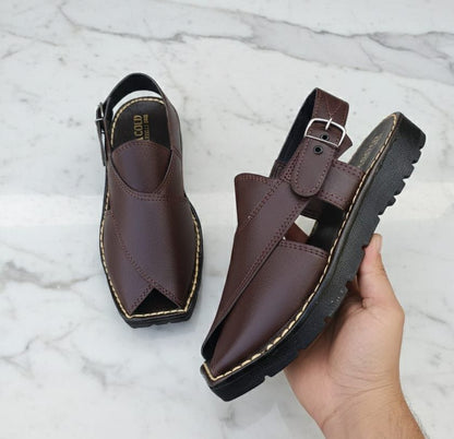 Elegant Men Casual Sandals with Velcro Closure EU42.
