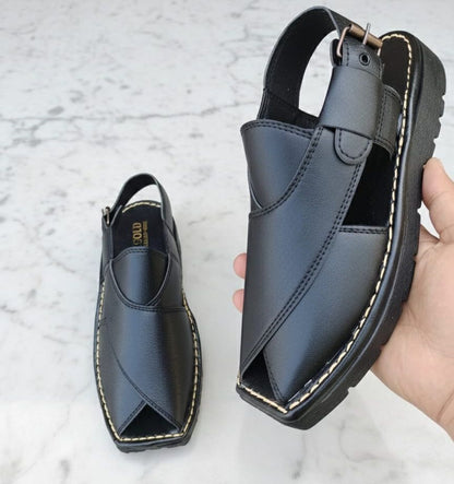 Elegant Men Casual Sandals with Velcro Closure EU42.